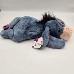 Vintage Original The Disney Store Laying Eeyore Plush Detachable Tail